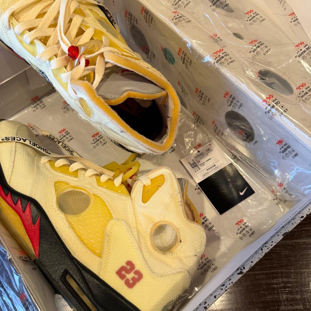 シューズ(男性用) NIKE OFF WHITE AIR JORDAN 5 RETRO SAIL 1