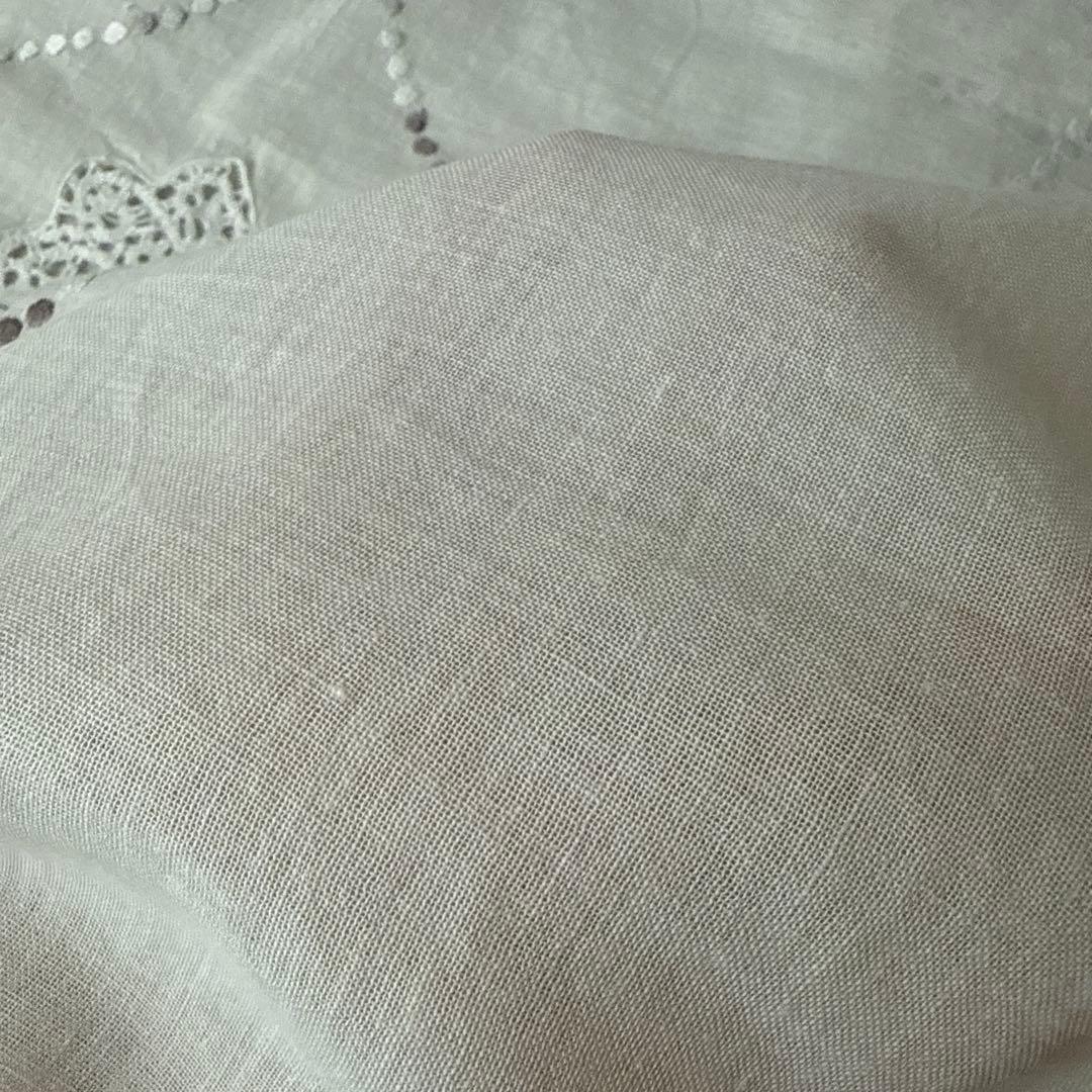 SALE❣️フランスアンティークஐ⋆*花柄とドイリー刺繍のクロスஐ