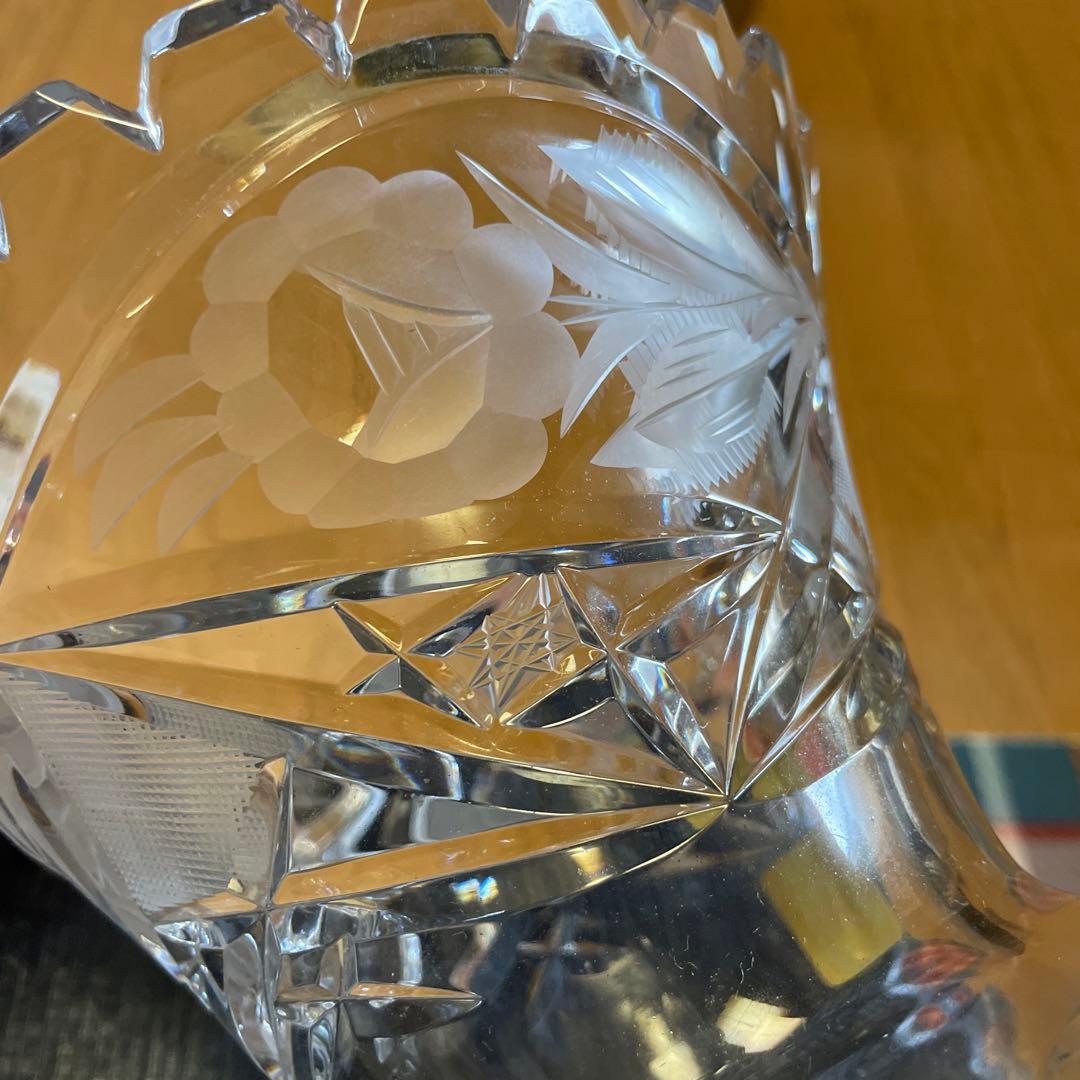 レア品　希少価値　東ドイツLAUSITZER GLAS クリスタル　花瓶　新品