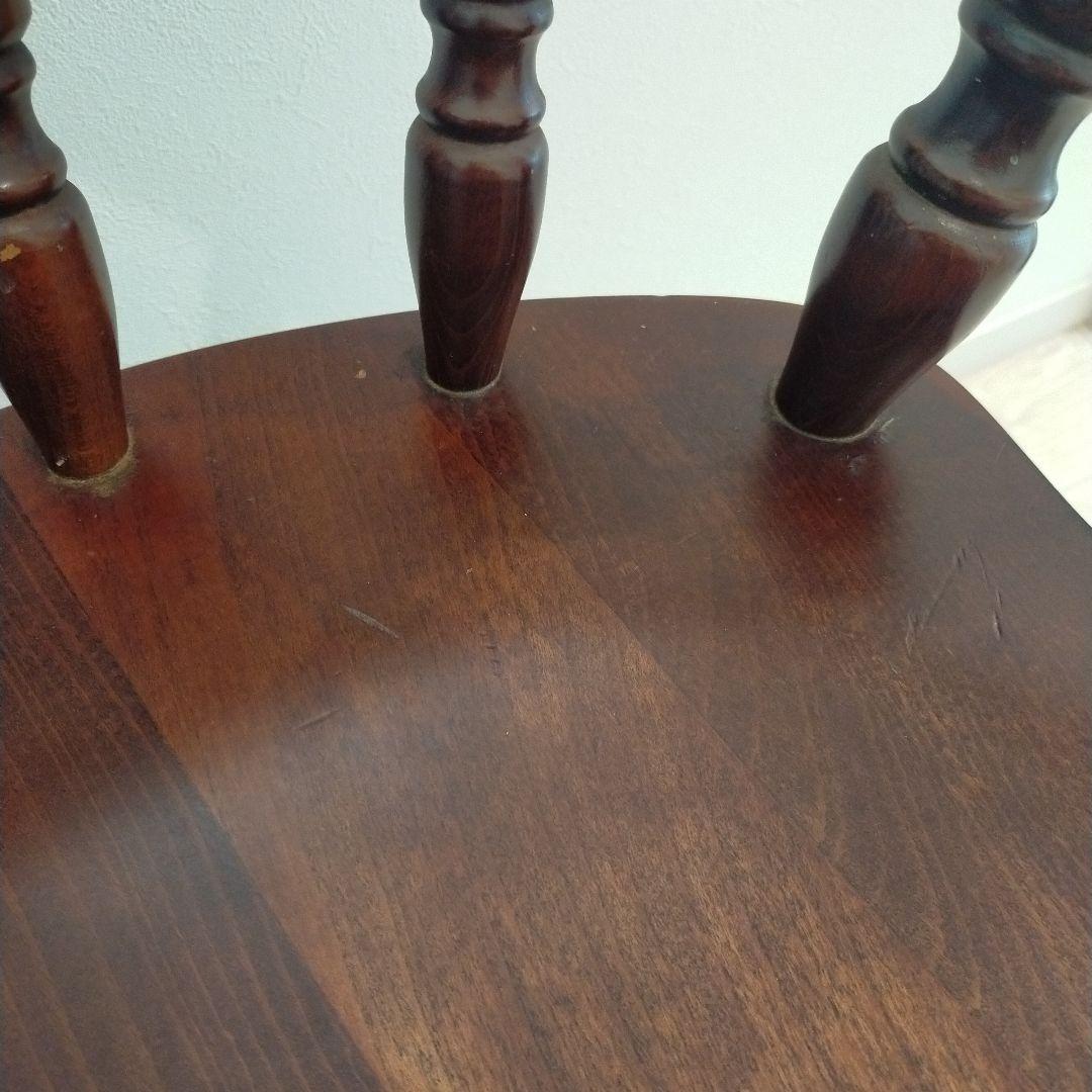 かしわ　柏木工　ビンテージ　ダークブラウン 木製 スピンドルバックチェア