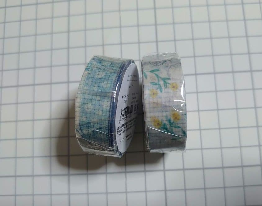 CHECK＆STRIPE　ヨハク　マスキングテープ　１２コセット