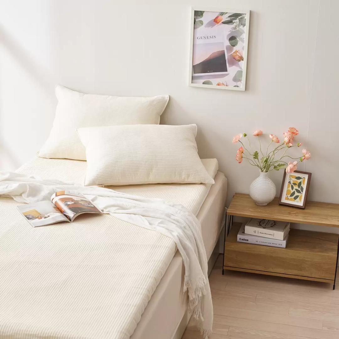 ROOMINE コットンメモリーフォームトッパー ナチュラルコットン 敷布団 ③