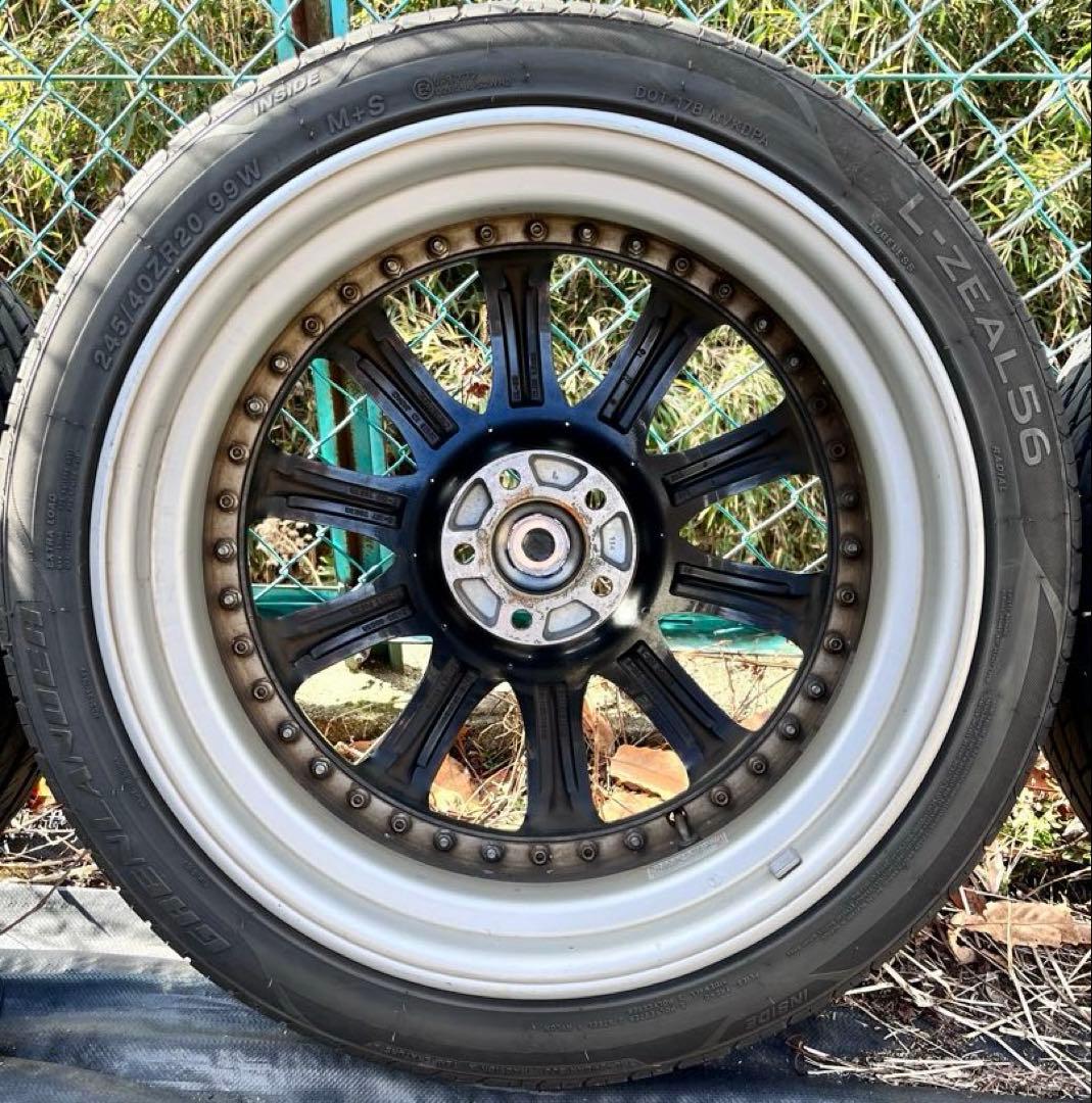 深リムVIP クラブリネアCL-30 20インチ 5穴 4本セット　アルヴェル