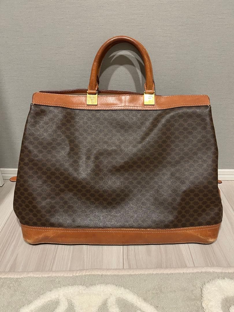 【極希少】セリーヌ マカダム柄 ボストンバッグ ヴィンテージ 大容量