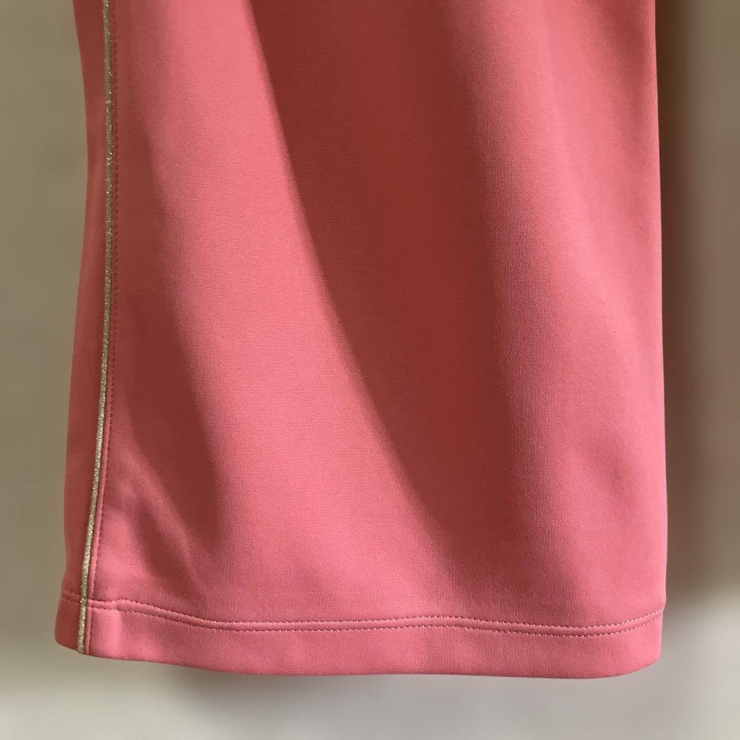 ELLESSE ジャージセットアップ ピンク パンツバックロゴ刺繍 レディースＭ