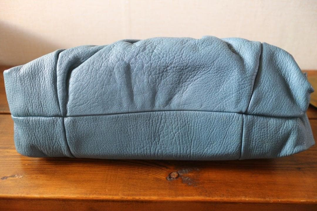 美品 TOFF&LOADSTONE 本革 バッグ スモーキーブルー