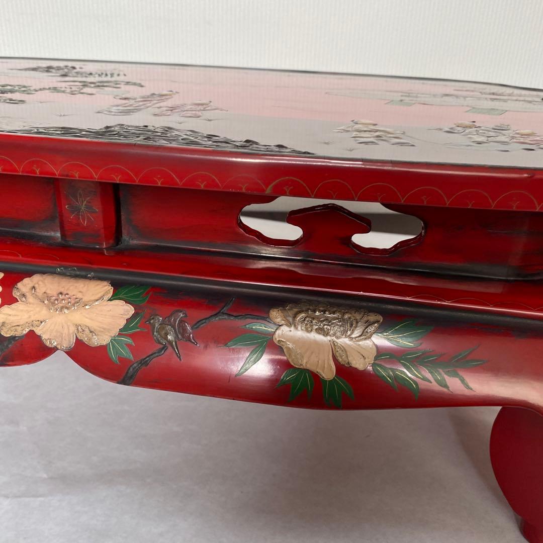 木製錆絵模様台　　　未使用