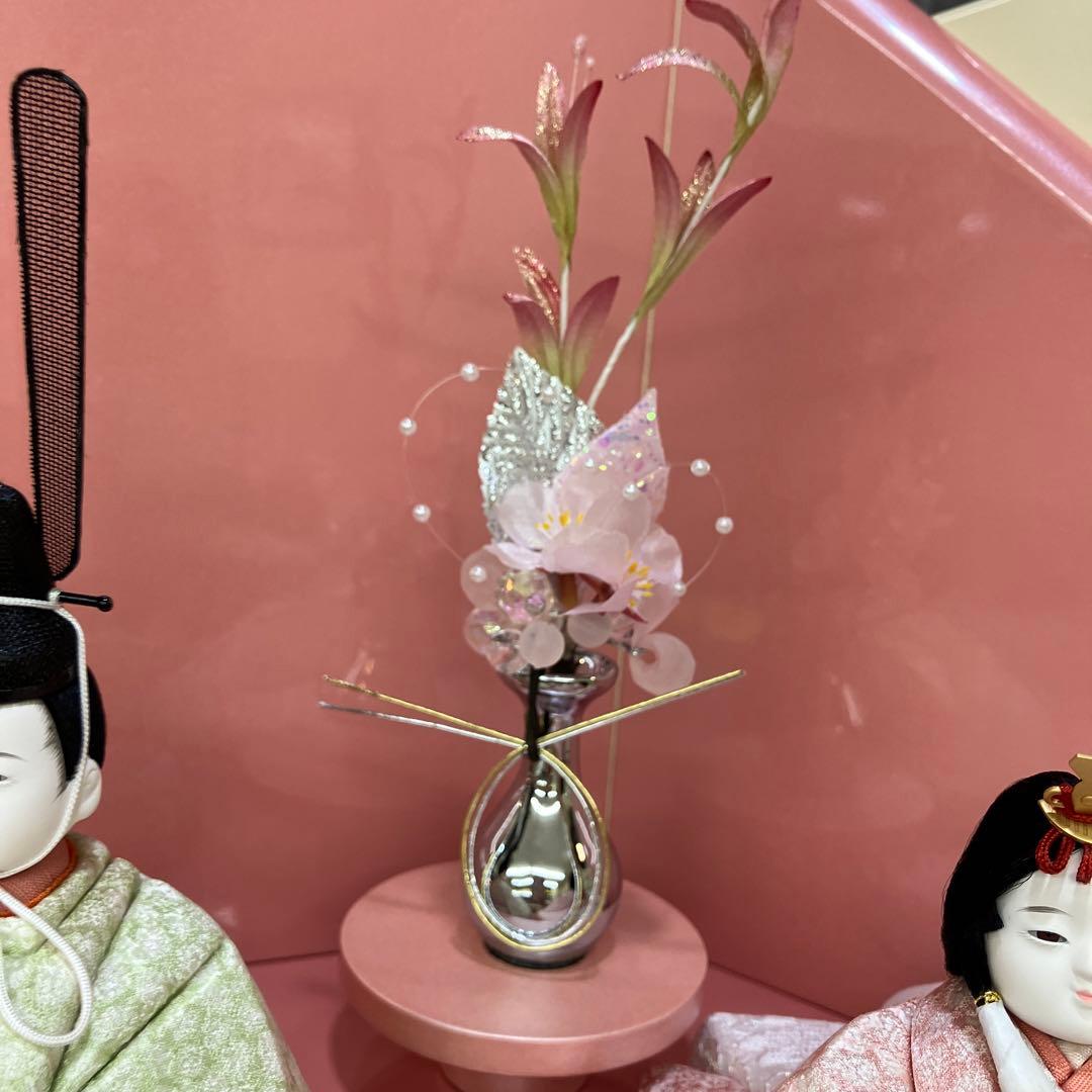 お値下げしました。新品東玉喜久絵愛桃木目込雛飾り