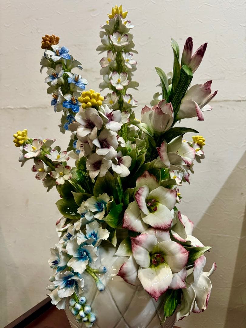 CAPODIMONTE 特大陶花 高さ69cm！豪華希少 イタリア製 高級陶器