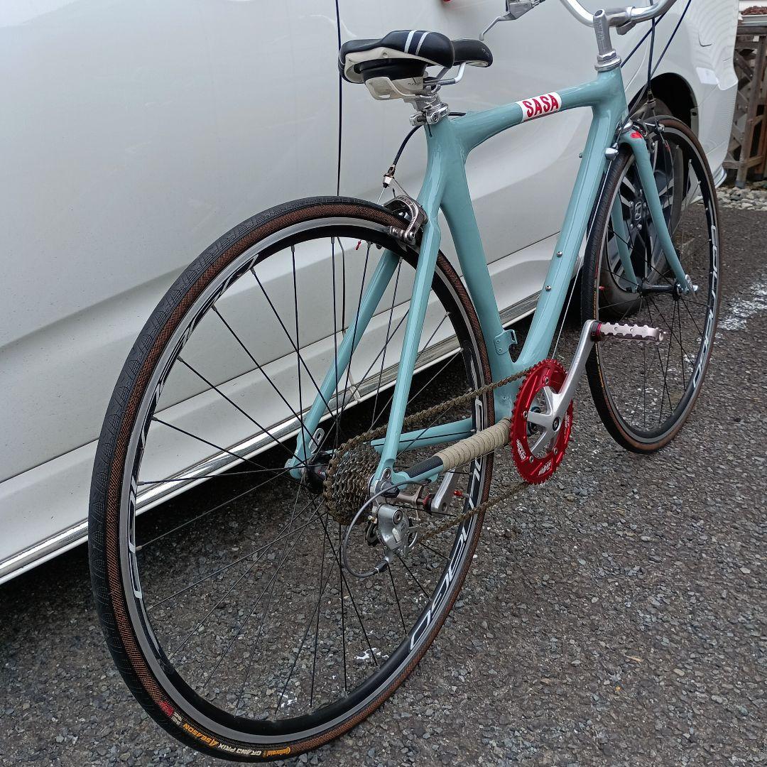 カスタム ロードバイク 水色