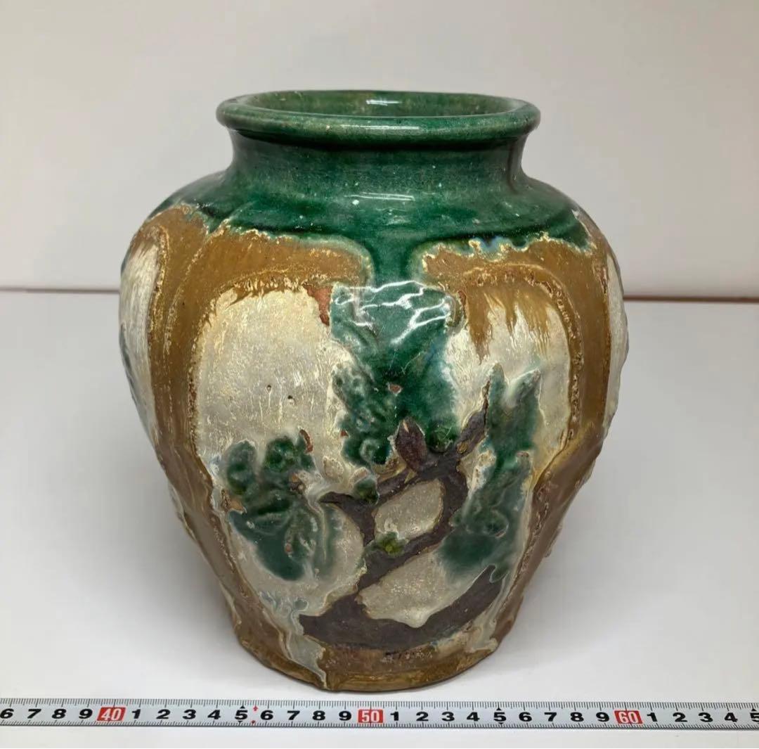 時代物　宋三彩壺　高さ22cm。 y060