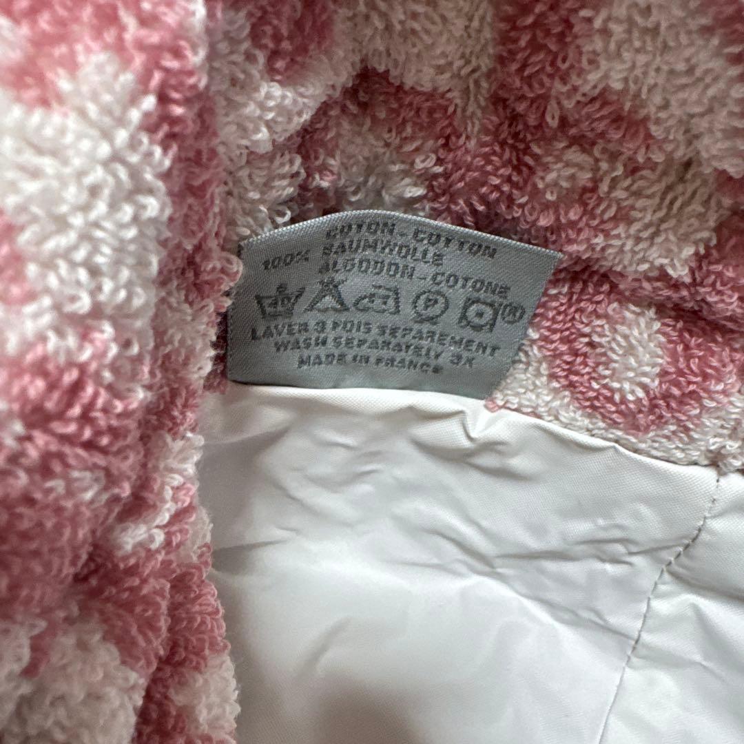 クリスチャン ディオール トロッター 巾着 ポーチ パイル地 タオル ピンク