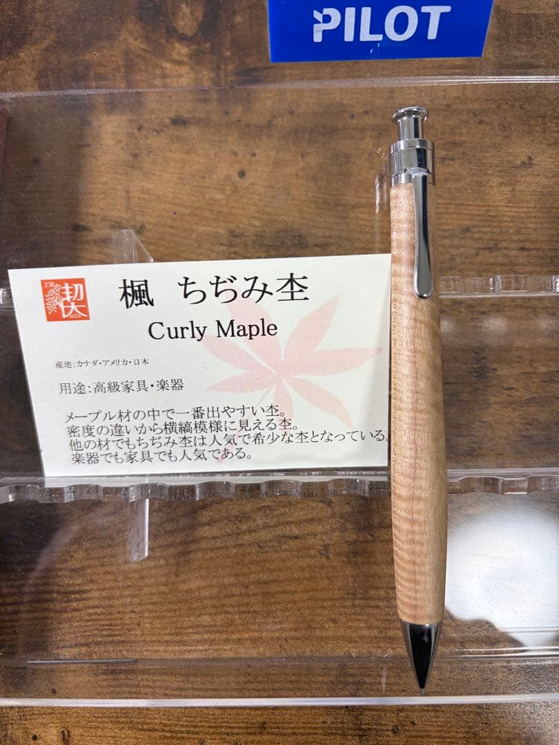 工房楔 シーオーク 楓 ちぢみ杢 PILOT 什器 セット販売