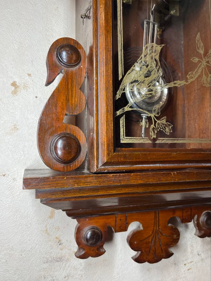 涙の雫　柱時計　古時計　振り子　ゼンマイ　ボンボン　レトロ　精工舎　ユンハンス