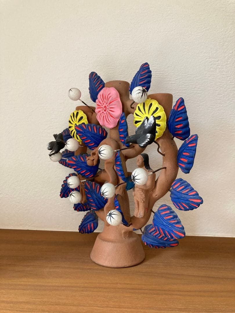 メキシコ 生命の樹 メテペック ツリーオブライフ（ナチュラル&カラー）29cm