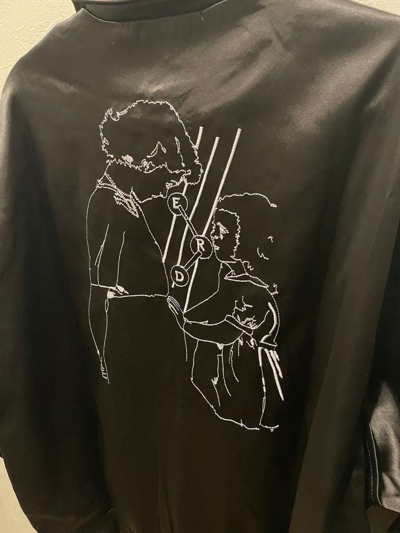 【超目玉】ERD ブラックナイロンボンバージャケット　L