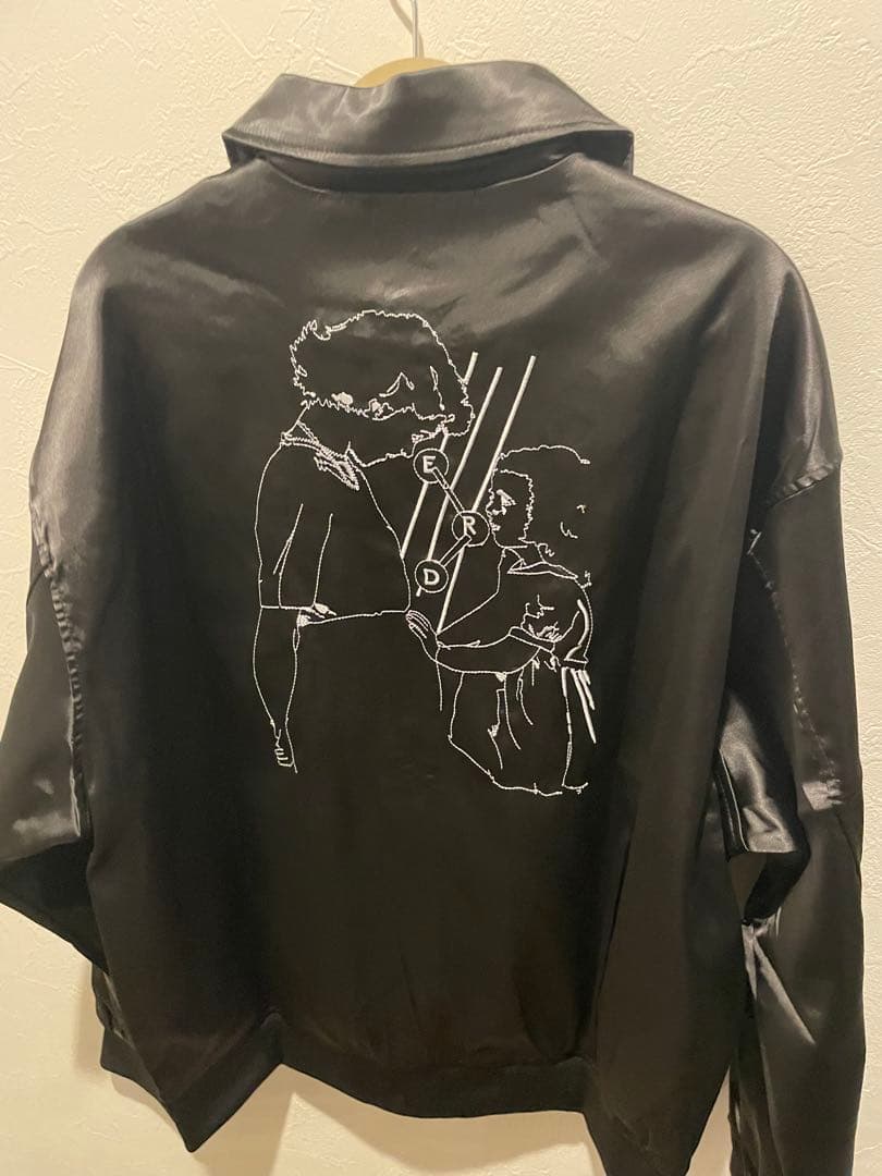 【超目玉】ERD ブラックナイロンボンバージャケット　L