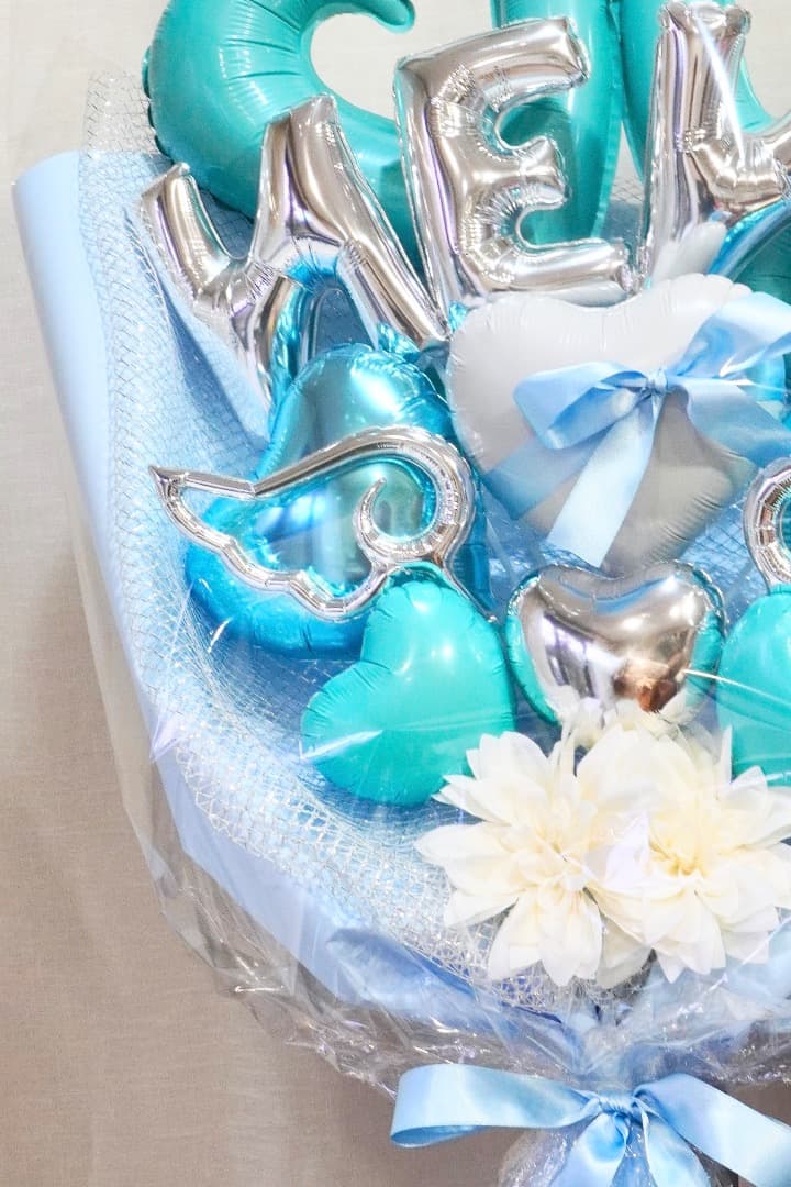 ご購入前に文字をご連絡下さい⭐︎Nameバルーン（水色）BIGサイズ！卒業