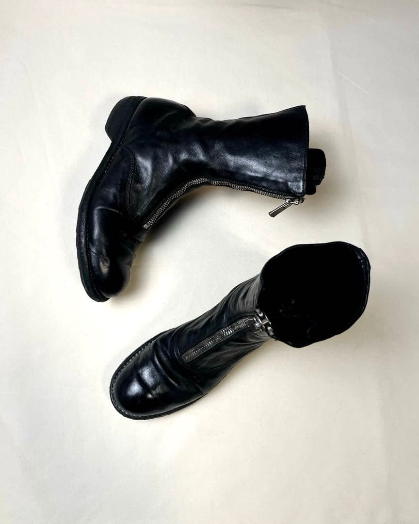 靴 Guidi - Horse Full-Grain Front Zip Boots