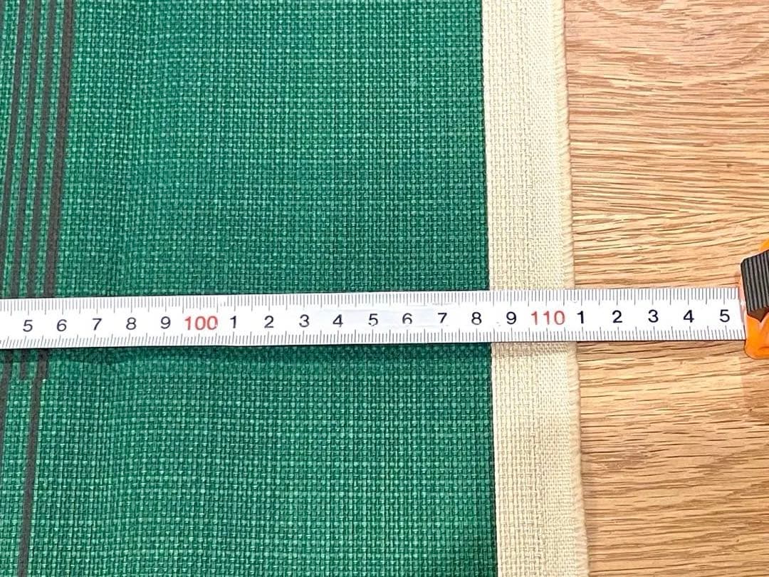 【希少】柳宗理 デザイン ファブリック 生地 グリーン 約110×100