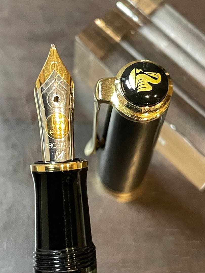 18C ペリカン 万年筆　M400 スーベレーン　グリーンストライプ（緑縞）　M