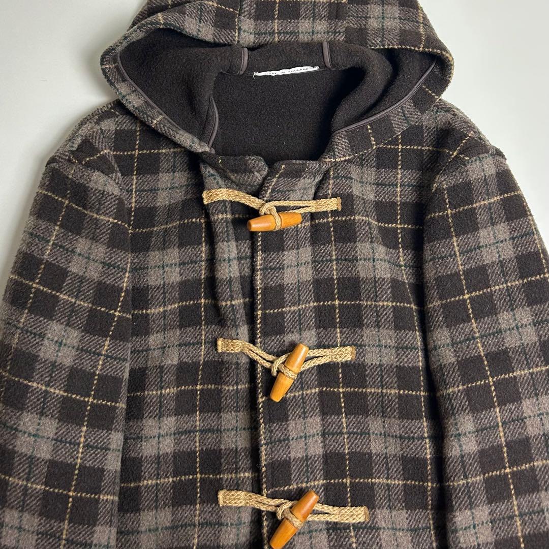 90s【美品】モンゴメリーバイチベット/チェック柄ダッフルコート/英国製/古着