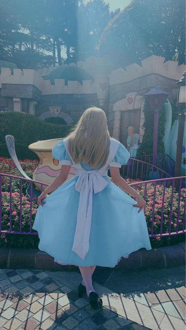 不思議の国のアリス風ワンピース＋ウィッグ＋靴 セット衣装 3点まとめ売り