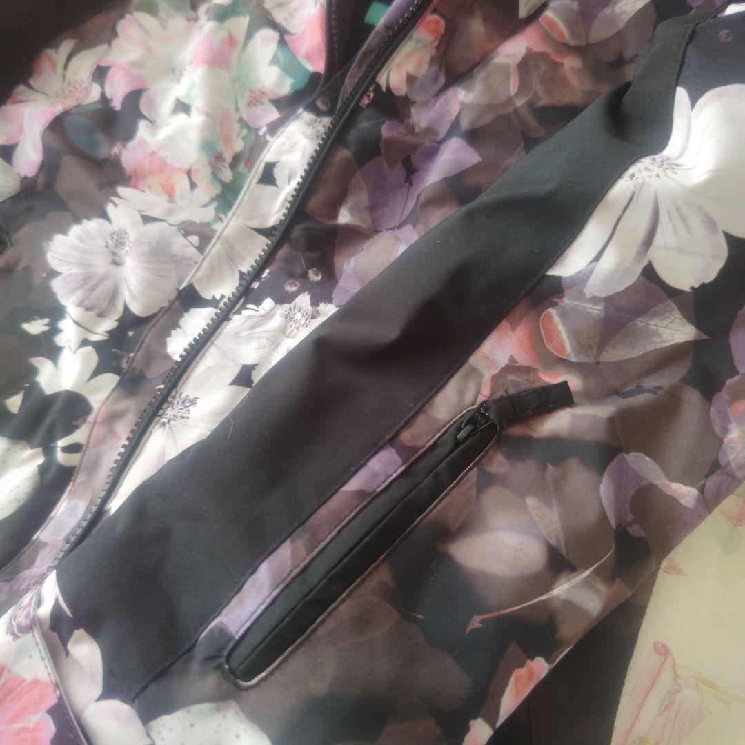 【美品】ROXY 花柄スキーウェア 手袋 セット 150cm