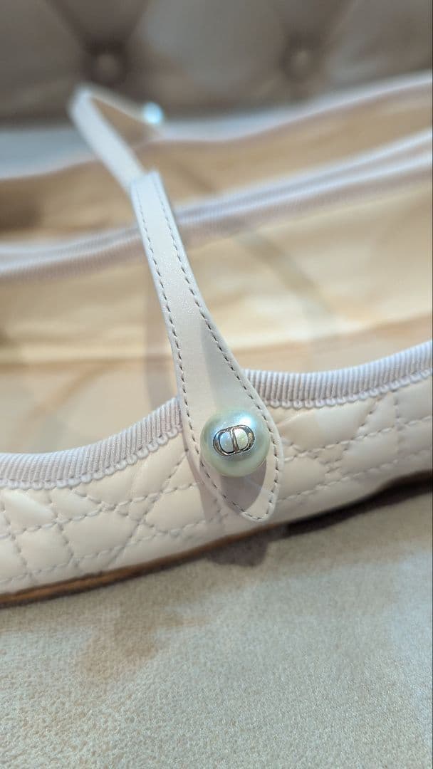 DIOR バレリーナ カナージュ キルティング フラットパンプス 38