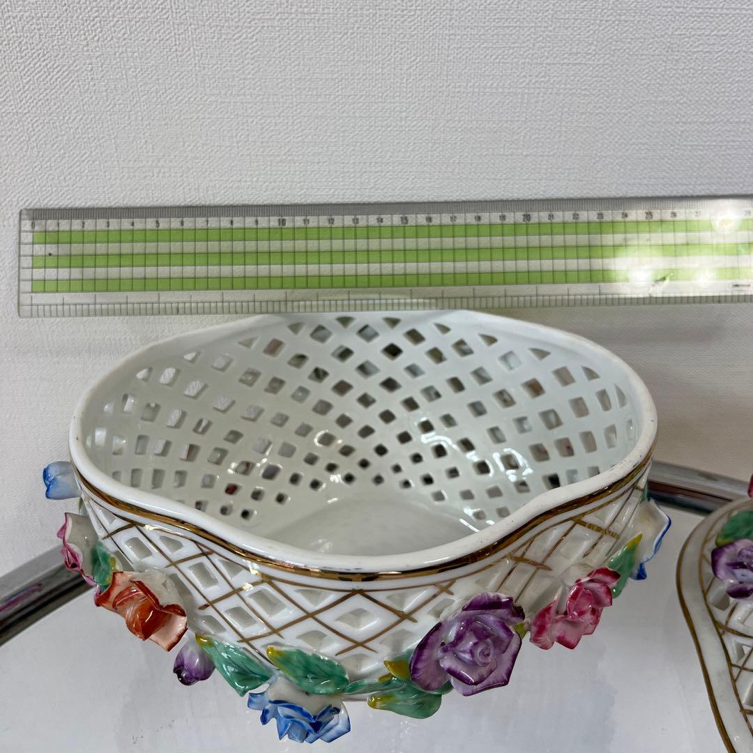 大きな素敵なバラの器　リモージュ　陶器。大幅値下げしました。