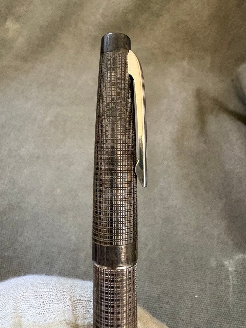 PLATINUM 万年筆 スターリングシルバー Pt 昭和レトロ　銀の万年筆
