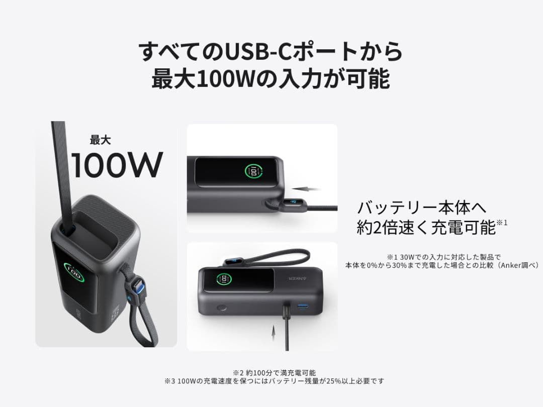 Anker Power Bank（25000mAh／165W）