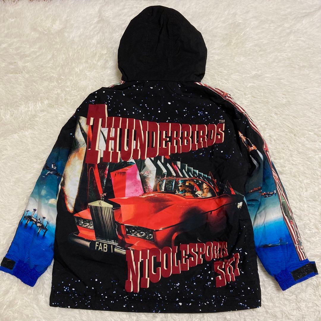 【希少】ニコルスポーツ スキーウェア コラボ 総柄 デザイン 中綿 ジャケット