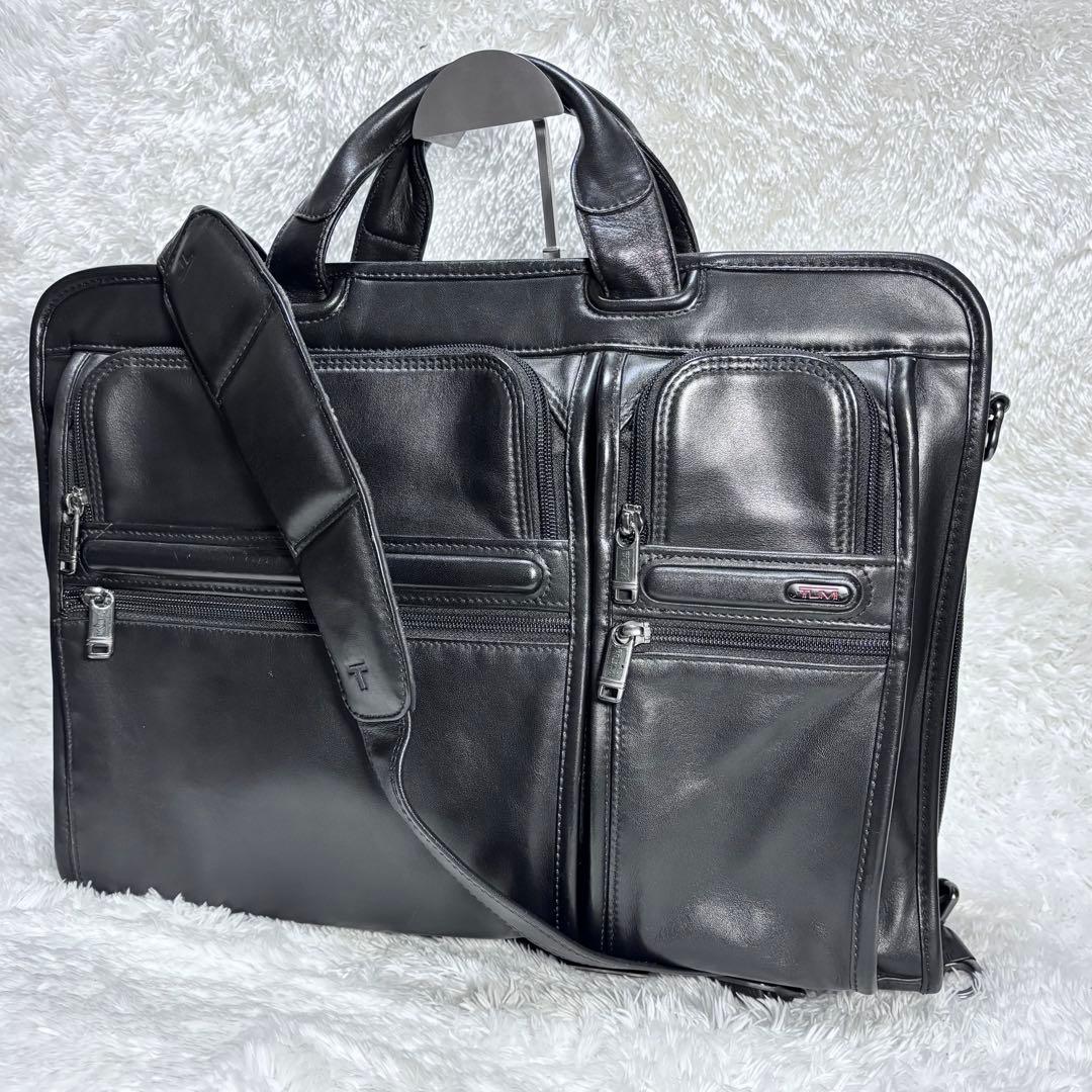 TUMI トゥミ 本革 高級 レザー 2WAY ビジネスバッグ 極美品