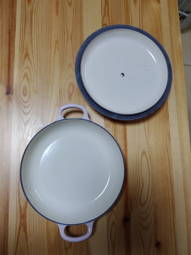 Le Creuset ピンク 両手鍋 ビュッフェ キャセロール ルクルーゼ 浅鍋