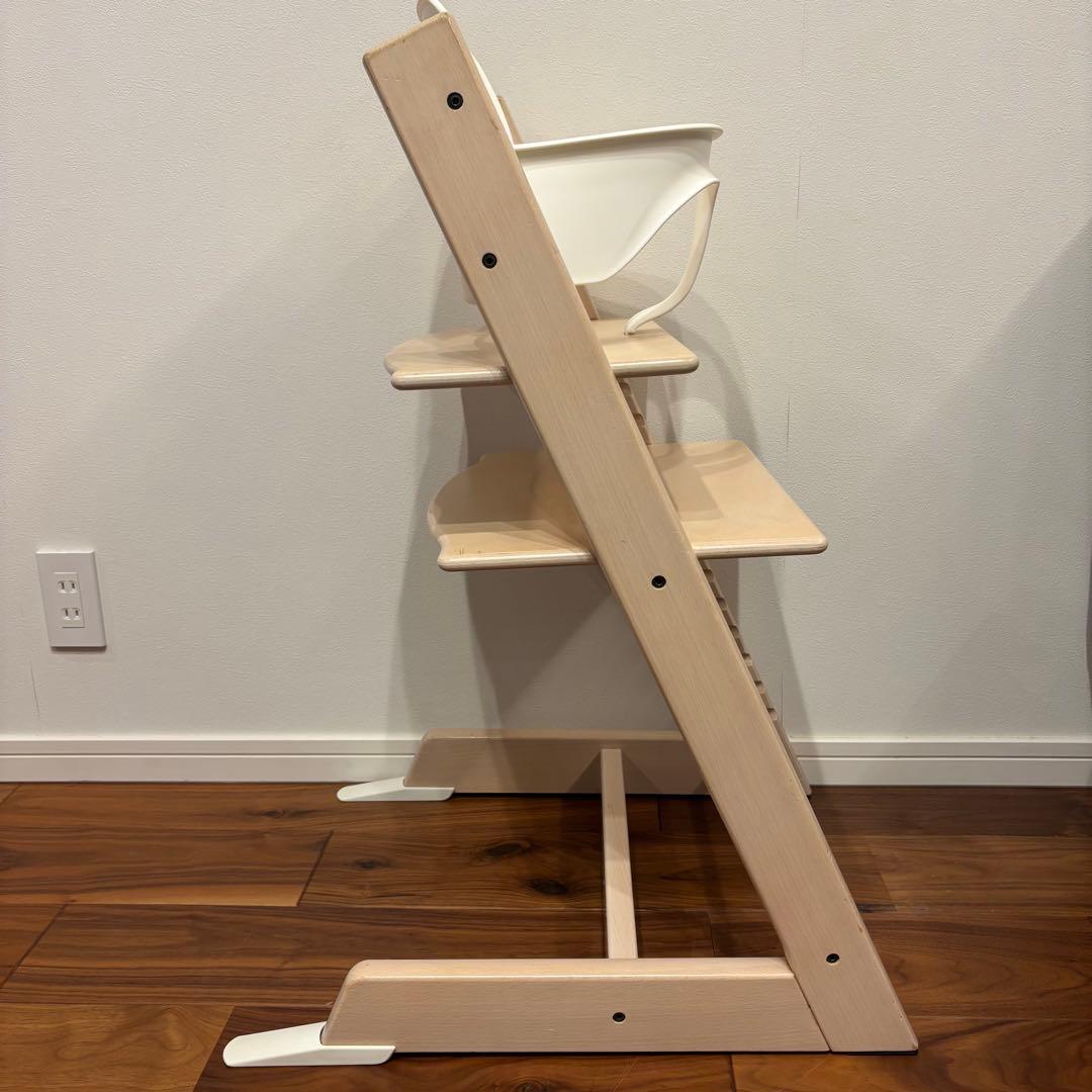 ストッケ トリップトラップ ホワイトウォッシュ ベビーセット付 S/N4