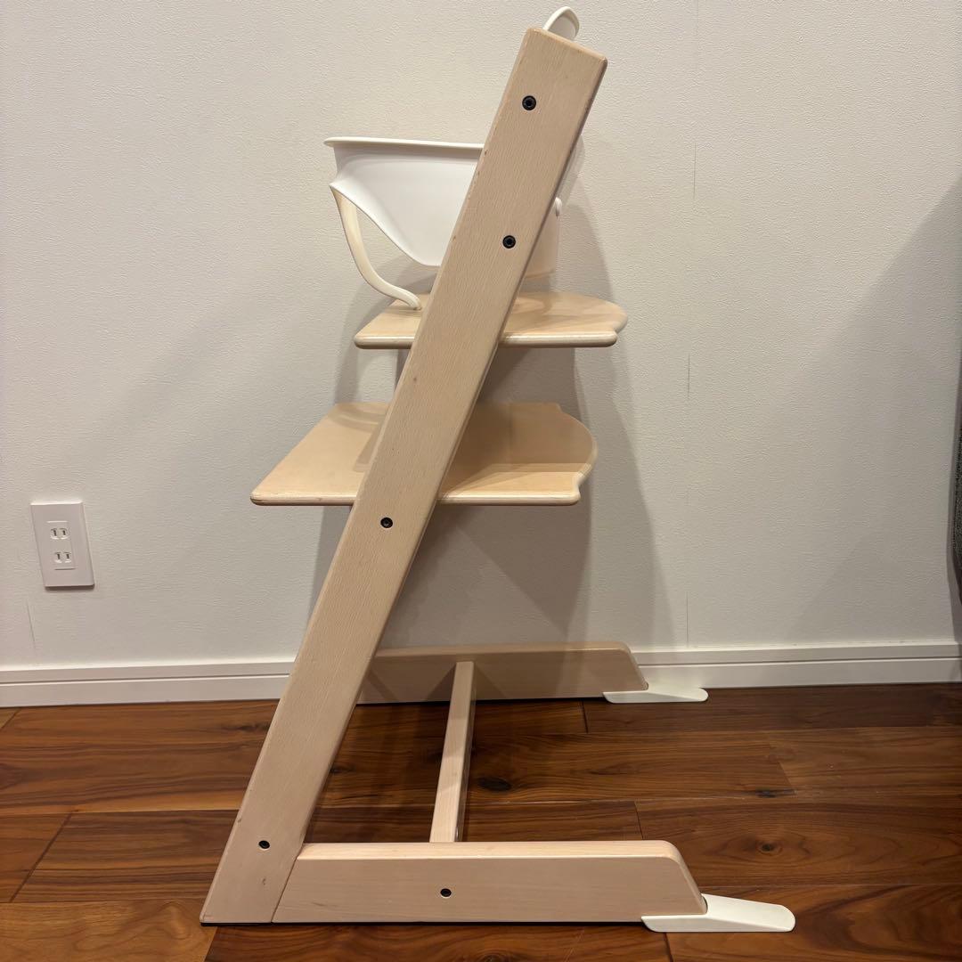 ストッケ トリップトラップ ホワイトウォッシュ ベビーセット付 S/N4