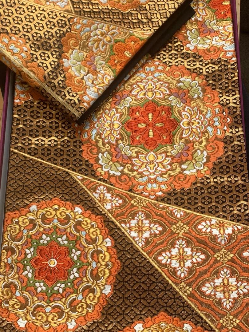 さ*4様 西陣　河合美術織物　正絹 袋帯　未仕立て品