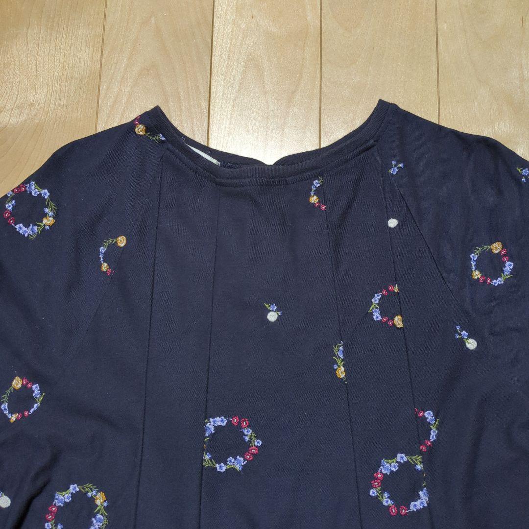 スーパーハッカ SUPER HAKKA フラワー刺繍 ワンピ フリーサイズ