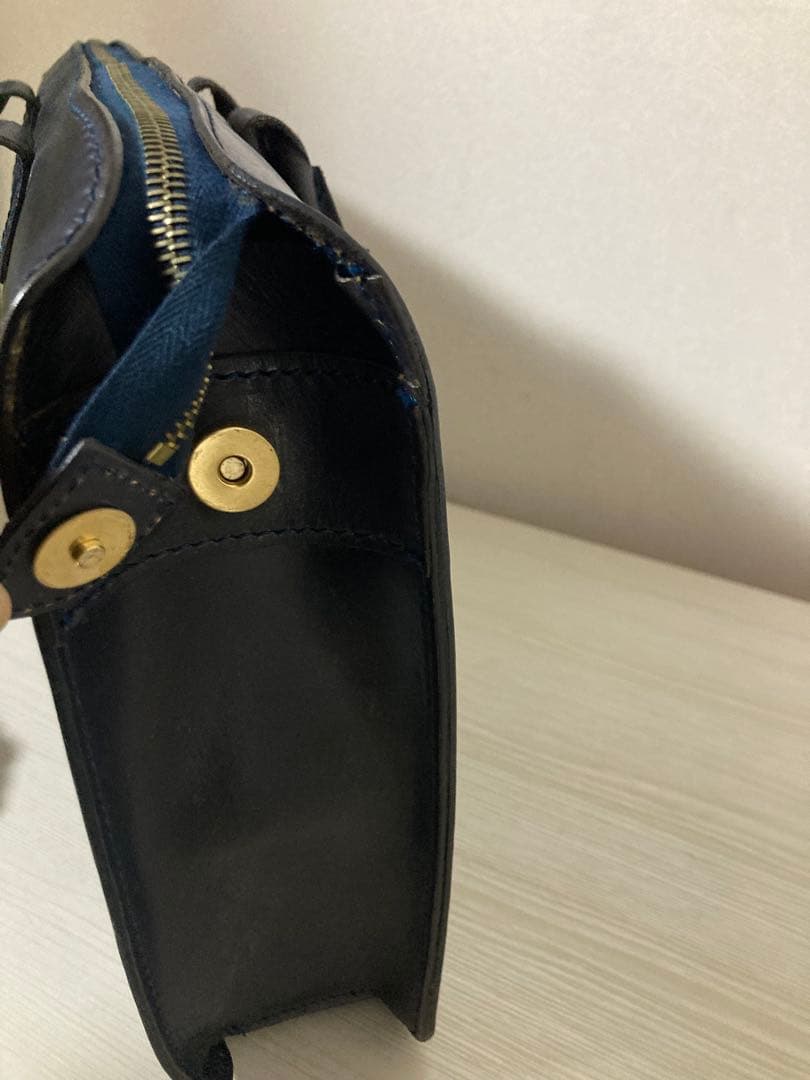 GLEN ライトウェイトブリーフケース ネイビー ブライドルレザー