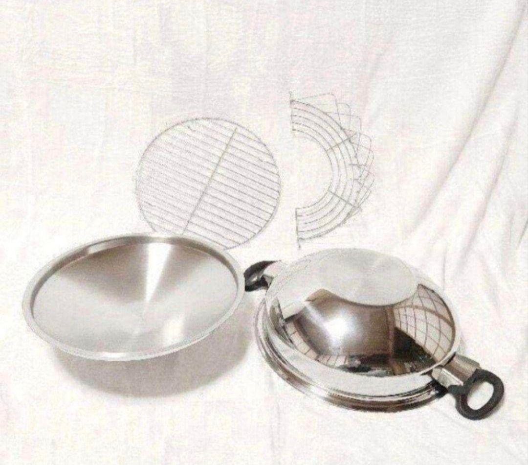 amway アムウェイ 希少鍋 21ピースセット と ウォック 網2枚付き @