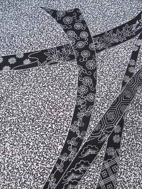 着用少ない！たたき染め＊金彩＊刺繡＊白＆黒＊作家物＊訪問着＊１６１ｃｍ＊裄６５