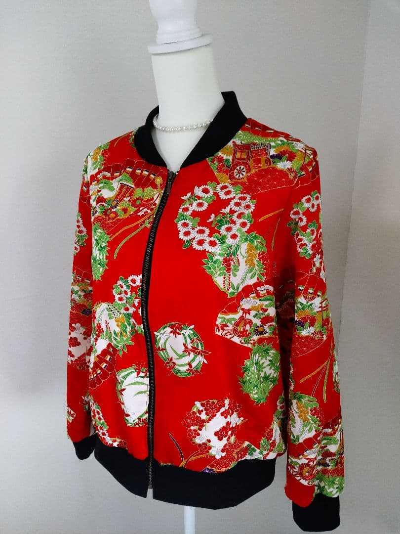 着物リメイク ブルゾン、スカジャン