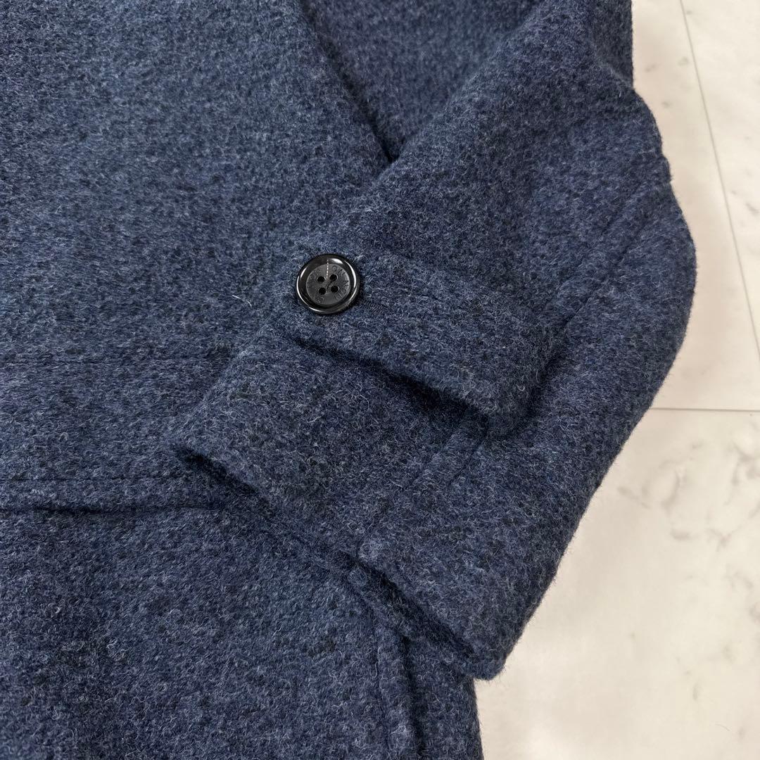 美品 ノンノ NONNO パパス フーデッドコート ネイビー フリーサイズ