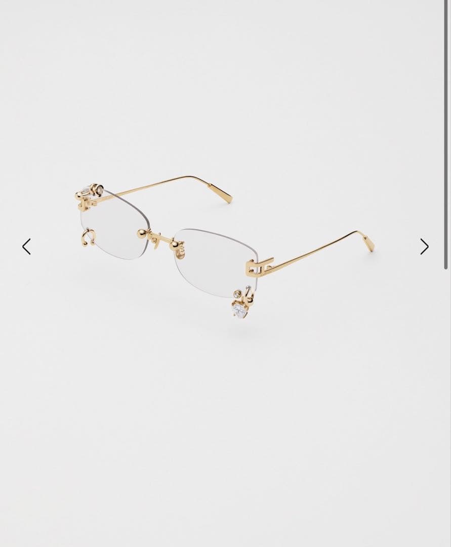 AMBUSH アンブッシュ リムレス サングラス ゴールド クリスタル チャーム