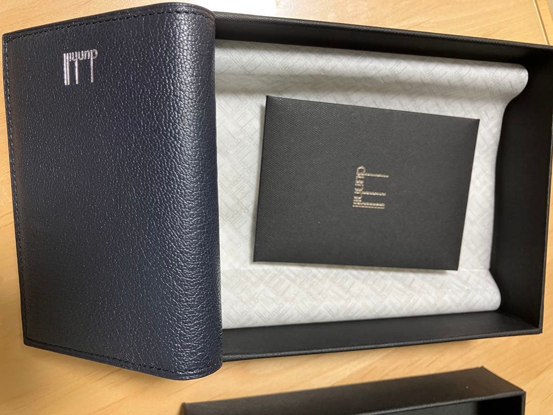 【ゆっくり発送】dunhill ネイビー レザー 名刺入れ未使用品