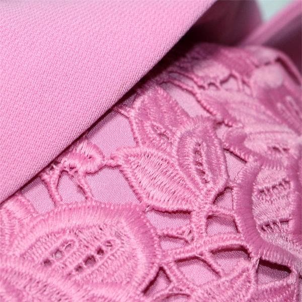 R*A様 セルフポートレイト テーラード ワンピース レース ピンク UK8 未