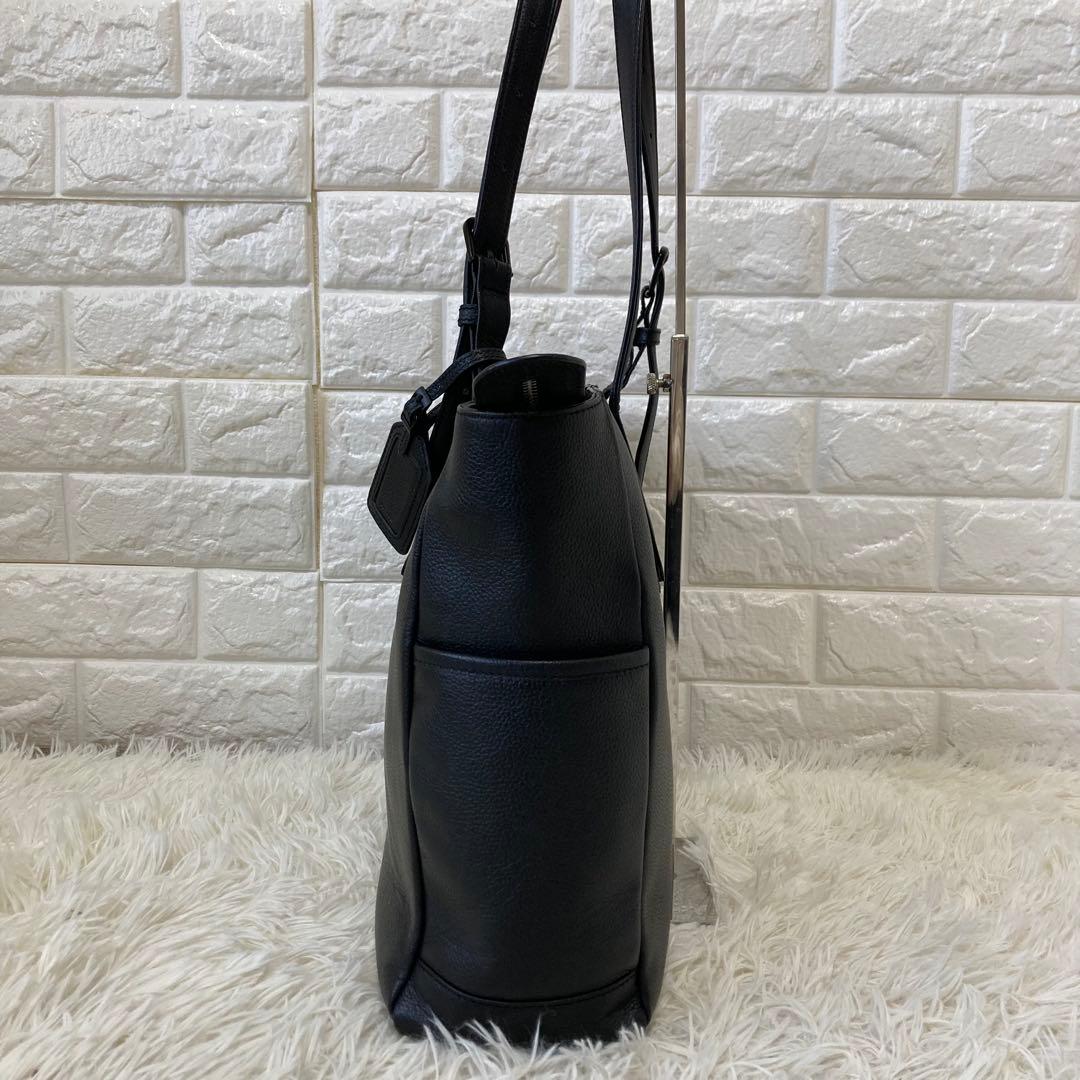 SOLATINA✨ビジネストート　レザー　ハンドル調節可　A4PC収納可　メンズ