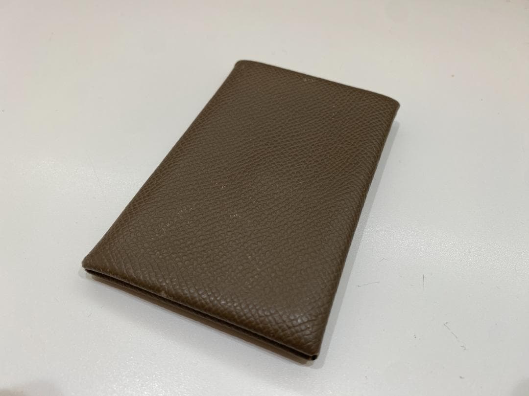 HERMES カルヴィ　カードケース　エプソン　エトゥープ