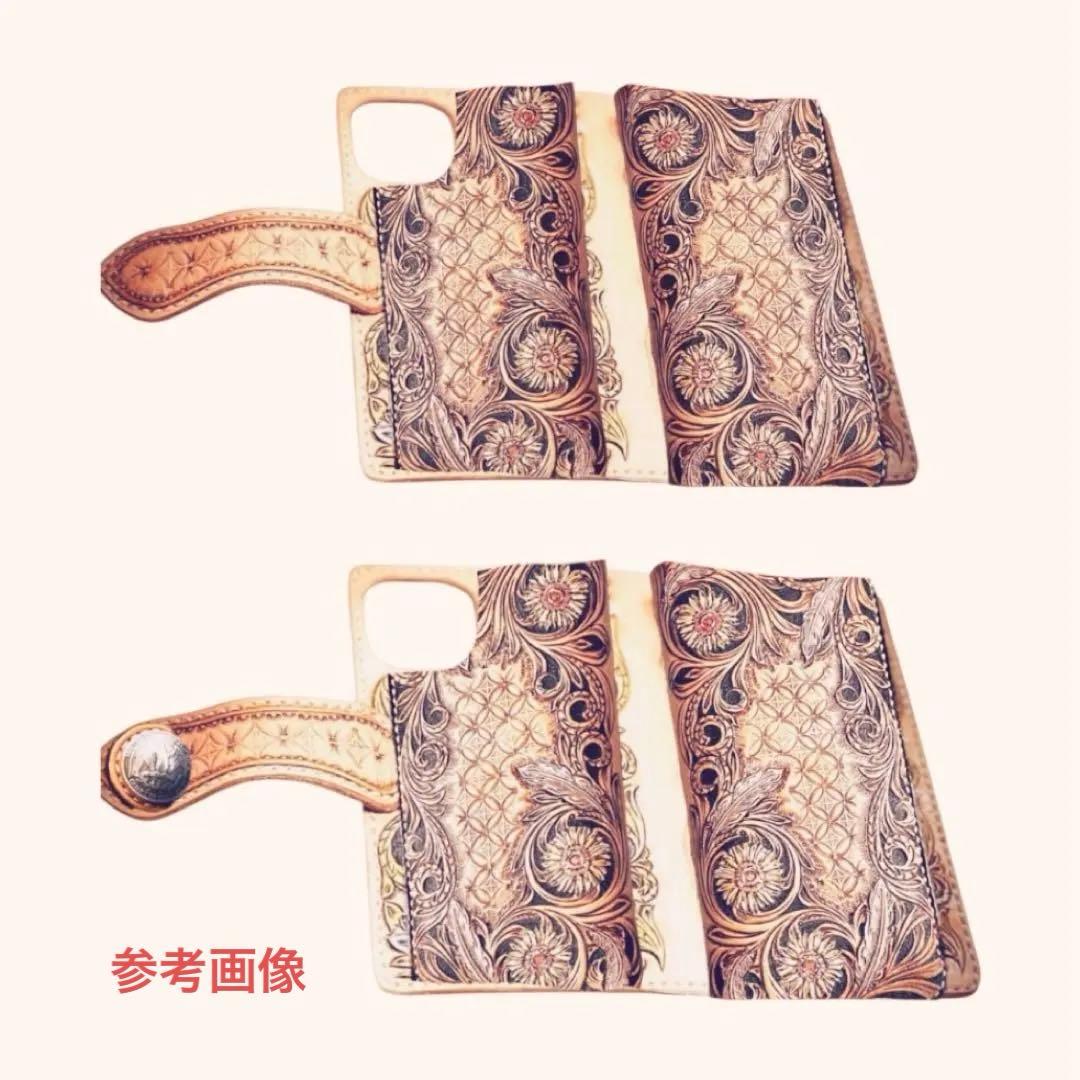 iwgping様オーダー　レザーカービン　iPhone15手帳型ケース